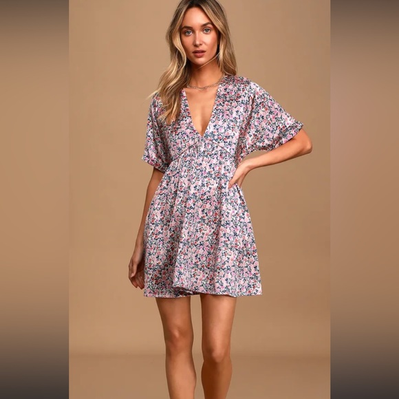Lulus Babydoll floral print dress - Picture 1 of 4
